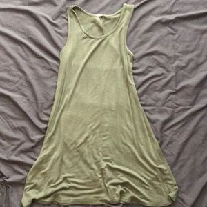 Women’s olive green summer dress.